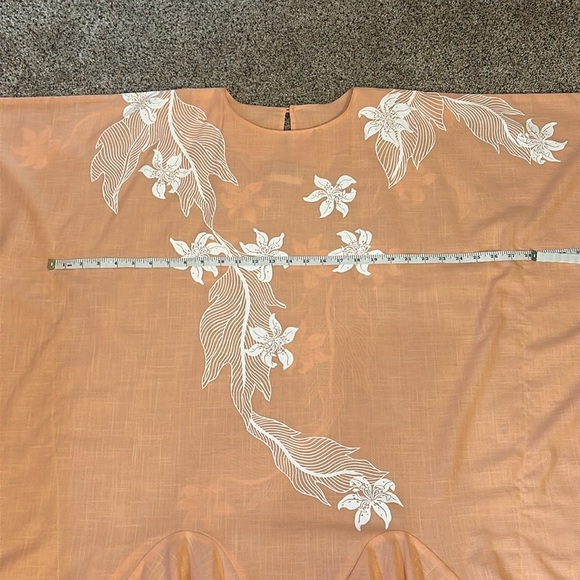 Hans Jütte Hawaiian Dress Floral Orange white Kaftan Womens One Size fits most - Picture 10 of 14